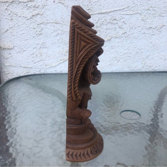 Vintage Cocc Joe's Carved Hawaiian Hapa Wood "Winner Tiki" Totem Statue Figure - Picture 3 of 9